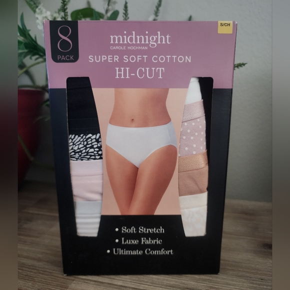 Carole Hochman - 8-Pack Midnight Hi-Cut Super Soft Cotton ALL SIZES - Picture 2 of 6